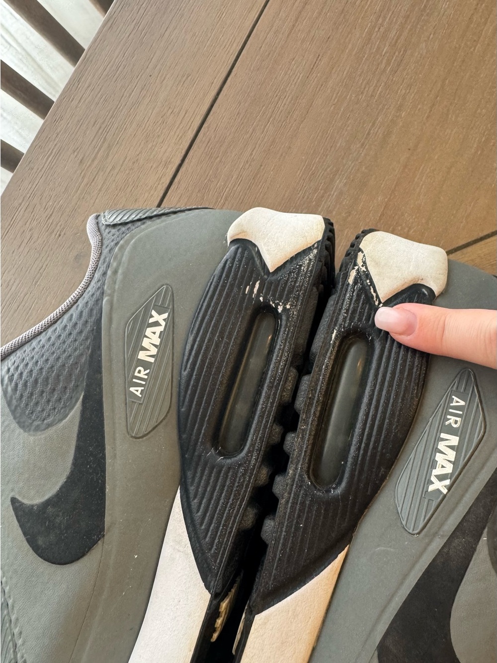 Nike Men’s Air Max Golf Shoes - Grey, Black, & White - Picture 4 of 13